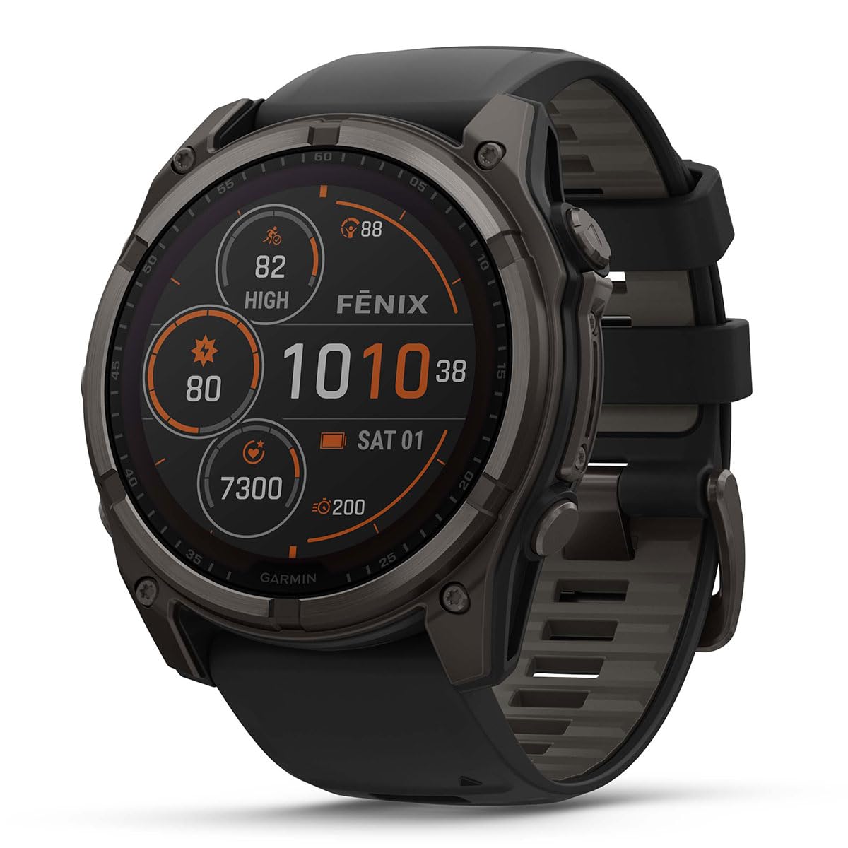 Amazon.com: Garmin Fenix 8 Solar Sapphire (51mm, Carbon Gray DLC